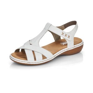 RIEKER, 65919-80 - dámské bílé sandály 65919-80 38