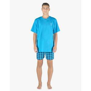 Pánské pyžamo krátké GINO 79156P dunaj lékořice XL