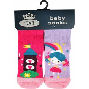 Dětské ponožky DORA hrad+princezna 18-20 (12-14)