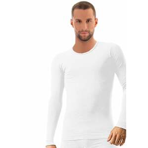 Pánské tričko Cotton LS01120A BRUBECK bílá S