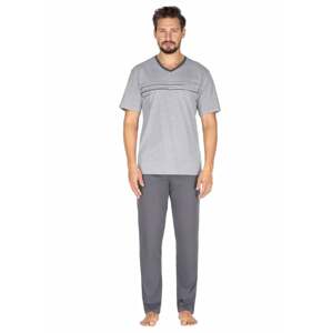 Pánské pyžamo 442/32 REGINA šedá melír XL