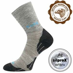 Ponožky VoXX IRIZARIK světle šedá/tyrkys 30-34 (20-22)