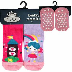Dětské ponožky DORA ABS hrad+princezna 14-17 (9-11)