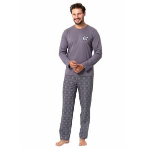 Pánské pyžamo Parker 1394 HOTBERG šedá XL