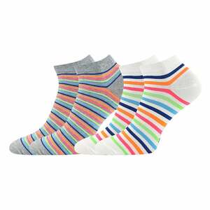 Ponožky G-Piki 2 páry šedá melé / bílá 35-38 (23-25)