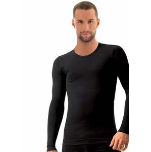 Pánské tričko Cotton LS01120A BRUBECK černá XL