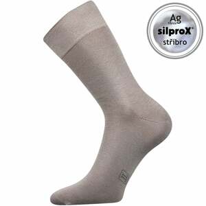 Barevné společenské ponožky Lonka DECOLOR světle šedá 39-42 (26-28)