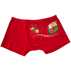 Vánoční boxerky Cornette Santa  červená XXL