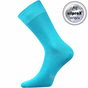 Barevné společenské ponožky Lonka DECOLOR tyrkys 39-42 (26-28)