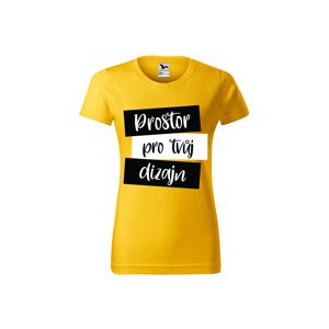 MMO Dámské tričko s vlastním potiskem Barva: Žlutá, Velikost: 2XL