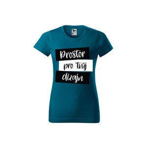 MMO Dámské tričko s vlastním potiskem Barva: Petrolejová modrá, Velikost: XL