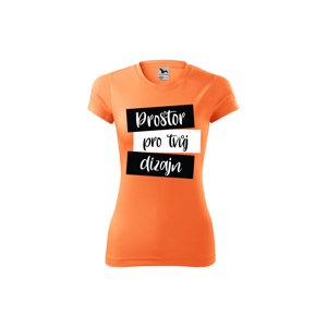 MMO Dámské sportovní tričko s vlastním potiskem Barva: Neonově mandarinková, Velikost: L