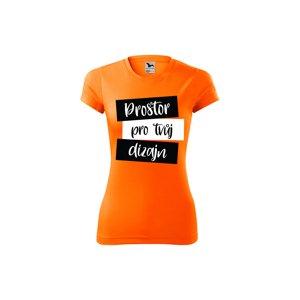 MMO Dámské sportovní tričko s vlastním potiskem Barva: Neonová oranžová, Velikost: L