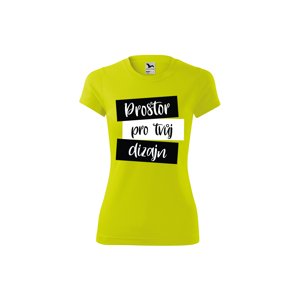 MMO Dámské sportovní tričko s vlastním potiskem Barva: Neonově žlutá, Velikost: L