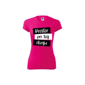 MMO Dámské sportovní tričko s vlastním potiskem Barva: Neonově růžová, Velikost: L