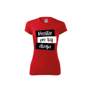 MMO Dámské sportovní tričko s vlastním potiskem Barva: Červená, Velikost: XL