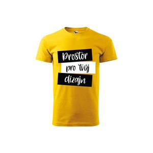 MMO Pánske tričko s vlastním potiskem Barva: Žlutá, Velikost: 2XL
