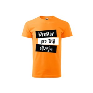 MMO Pánske tričko s vlastním potiskem Barva: Mandarínková oranžová, Velikost: L