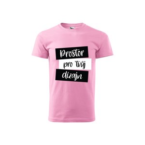 MMO Pánske tričko s vlastním potiskem Barva: Ružová, Velikost: L