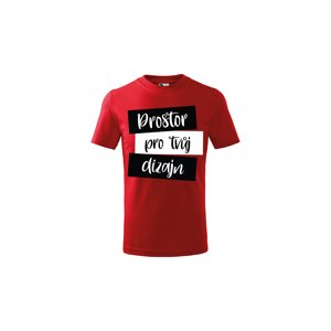 MMO Dětské tričko s vlastním potiskem (krátký rukáv) Barva: Červená, Velikost: 110
