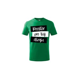 MMO Dětské tričko s vlastním potiskem (krátký rukáv) Barva: Trávová zelená, Velikost: 110