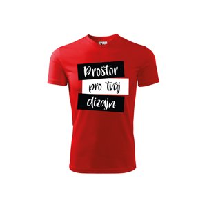 MMO Pánské sportovní tričko s vlastním potiskem Barva: Červená, Velikost: S
