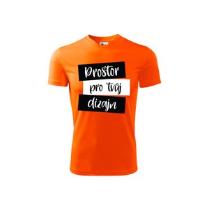 MMO Pánské sportovní tričko s vlastním potiskem Barva: Neonová oranžová, Velikost: M