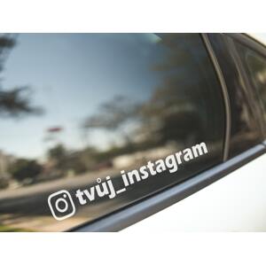 MMO Nálepka na auto Tvůj instagram Barva: Zlatá, Veľkosť: Šířka 10cm