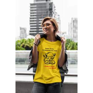 MMO Dámské tričko Zlobivé dívky Barva: Žlutá, Velikost: 2XL