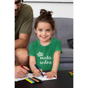 MMO Dětské tričko Malá sestra Barva: Trávová zelená, Velikost: 110