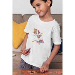 MMO Chlapecké tričko Dabujúci unicorn Barva: Bíla, Velikost: 110