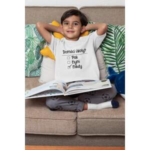 MMO Chlapecké tričko Domácí úkoly Barva: Bíla, Velikost: 110