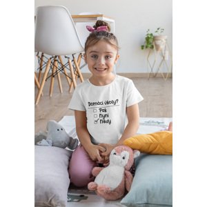 MMO Dívčí tričko Domácí úkoly Barva: Bíla, Velikost: 110