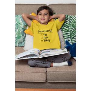 MMO Chlapecké tričko Domácí úkoly Barva: Žlutá, Velikost: 110