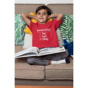 MMO Chlapecké tričko Domácí úkoly Barva: Červená, Velikost: 110