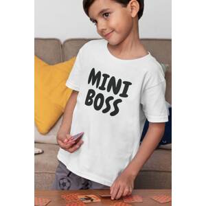 MMO Chlapecké tričko Mini boss Barva: Bíla, Velikost: 110