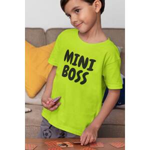 MMO Chlapecké tričko Mini boss Barva: Limetková, Velikost: 122