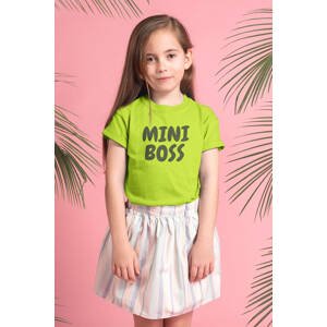 MMO Dívčí tričko Mini boss Barva: Limetková, Velikost: 158