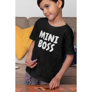 MMO Chlapecké tričko Mini boss Barva: Černá, Velikost: 110