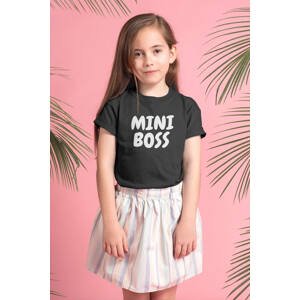MMO Dívčí tričko Mini boss Barva: Černá, Velikost: 110