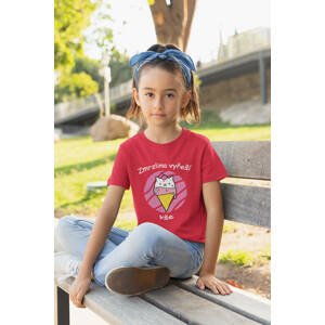 MMO Dívčí tričko Zmrzlina vyřeší vše Barva: Červená, Velikost: 134
