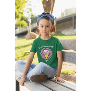 MMO Dívčí tričko Zmrzlina vyřeší vše Barva: Trávová zelená, Velikost: 122