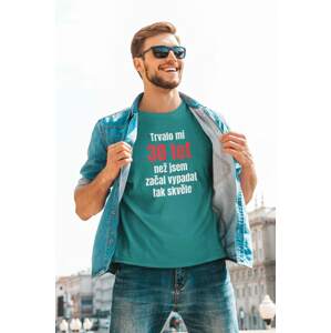 MMO Pánské tričko Trvalo mi 30 let Barva: Smaragdově zelená, Velikost: L