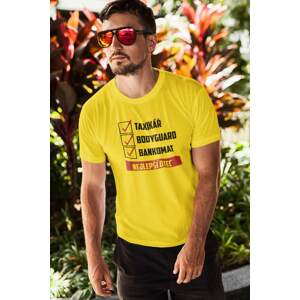 MMO Pánské tričko Nejlepší otec Barva: Žlutá, Velikost: XS