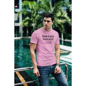 MMO Pánské tričko Švagr Barva: Ružová, Velikost: L