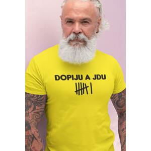 MMO Pánské tričko Dopiju a jdu Barva: Citrónová, Velikost: 2XL