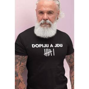 MMO Pánské tričko Dopiju a jdu Barva: Černá, Velikost: XL