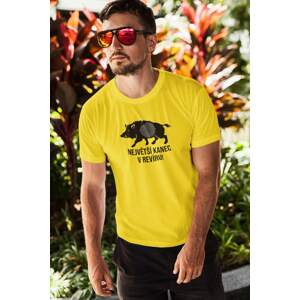 MMO Pánské tričko Největší kanec Barva: Žlutá, Velikost: XL