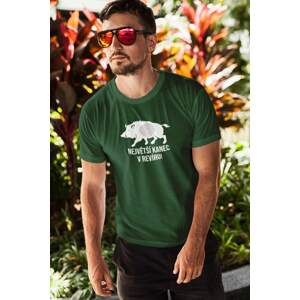 MMO Pánské tričko Největší kanec Barva: Láhvově zelená, Velikost: XL