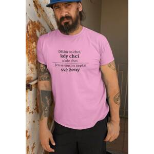 MMO Pánské tričko Můžu všechno Barva: Ružová, Velikost: L